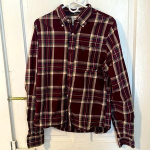 Men’s button down plaid shirt Abercrombie n Fitch